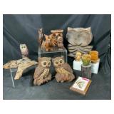 Owl Figurines and Artwork