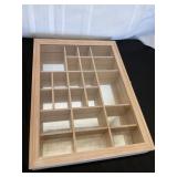 Wooden Display Case With Glass Lid