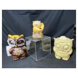 Ceramic Owl Cookie Jars & Planter