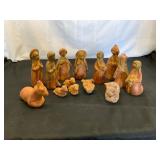 Terracotta Nativity Figurine Set
