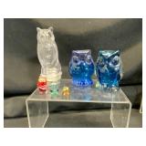 Glass Owl Figurines