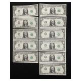 (11) 1963 Series B Fed. Res. $1 Consec. Numbers