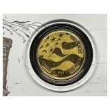 1/1000 Oz. Gold Coin Round on Rifle Card