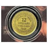 1/1000 Oz. Gold Las Vegas Coin Cased on Card