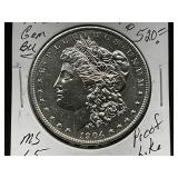 1904-O Morgan Silver Dollar Proof-Like Large ï¿½0ï¿½