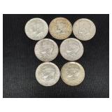 (7) Kennedy Half Dollars 40% Silver
