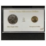 U.S. 2000 Mellennium Dollars - ASE & Sacagawea