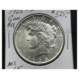 1925-P Peace Silver Dollar