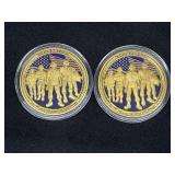 (2) ï¿½Thank You For Your Serviceï¿½ Coins CASED