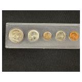 1962 5-Piece Silver Year Coin Set CASED