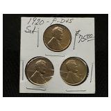 (3) 1920-P, D, & S Pennies Set