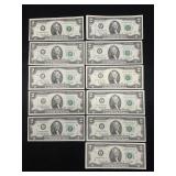 (11) 1976 $2 Bills