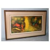 Lebadang signed & numbered lithograph "Figures in