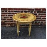 Painted Oval Table 25" x 25" x 20"