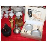 Shelf lot; Wingard Vase, Candy Console,