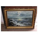 Oil on Canvas "Sea Scape" Ray Green 32" x 44"