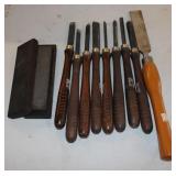 9 Lathe Carving Tools & Wet rock