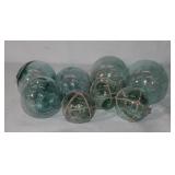 (8) Japanese glass fishing floats
