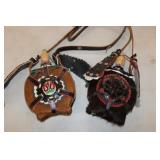 2pc Hungarian Horse Hair Flasks
