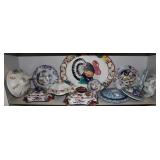 12pc Lid & Platter, tin bin