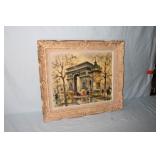 "Arc de Triomphe" oil on canvas signed