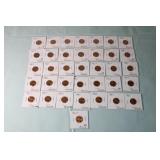 36 - 1967 Lincoln cents, brilliant uncirculated