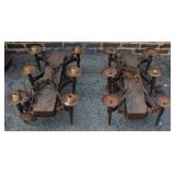 Pair Heavy Wrought Iron Custom made 6 light