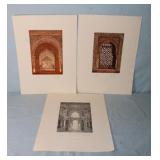 3 Prints by Artist Ubaldo Huez, signed, dated,