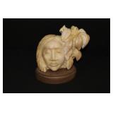 Marble Carved South American 11" x 11"