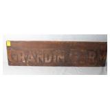Grand Farm Sign 12" x 45"