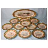 Set of 12 RARE Limoges France Hand Painted