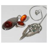 .925 Sterling Grouping with Native American