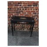 French Card Table w/ ivory inlaid 30"x17.5" closed