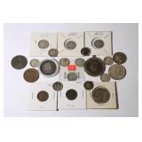 Antique Coin lot 22pc 1800 draped bust, Indian