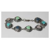 925 Sterling Designer Heart Bracelet w/
