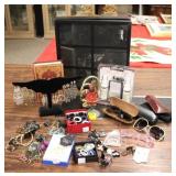 Csotume Jewelry, Eye Glasses, cases, Black