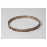 925 Sterlig Bangle Bracelet Signed Mexico 925 w/