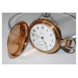 Large Rockford gold plate pocket watch, 17