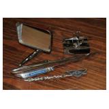 pc Vintage Automotive Mirror, Hood ornament,