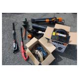 Worx leaf sucker, trimmer