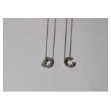 C & D 10k & Diamond Necklaces