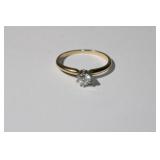 14k yellow gold Solitaire Diamond ring size 6