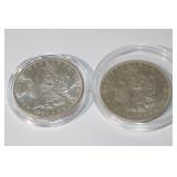 2 Morgan Silver Dollars 1882O & 1883O