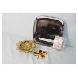 Nambre Tray plus 2 solid brass desk top pieces