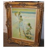 Oil on Canvas Family Portrait on the Beach