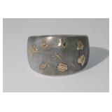 18kt Yellow Gold & Sterling Cuff Bracelet