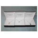 3 - 18" Sterling Necklaces with cultured pearl