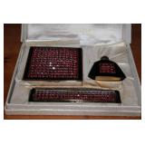 Emrich Rhinestones Enamel Vanity Set Germany