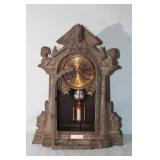 Rare Metal Mantle Clock w/ Egyptian Motif presente