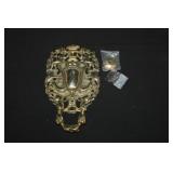 Large Vintage Ornate Solid Brass Door Knocker